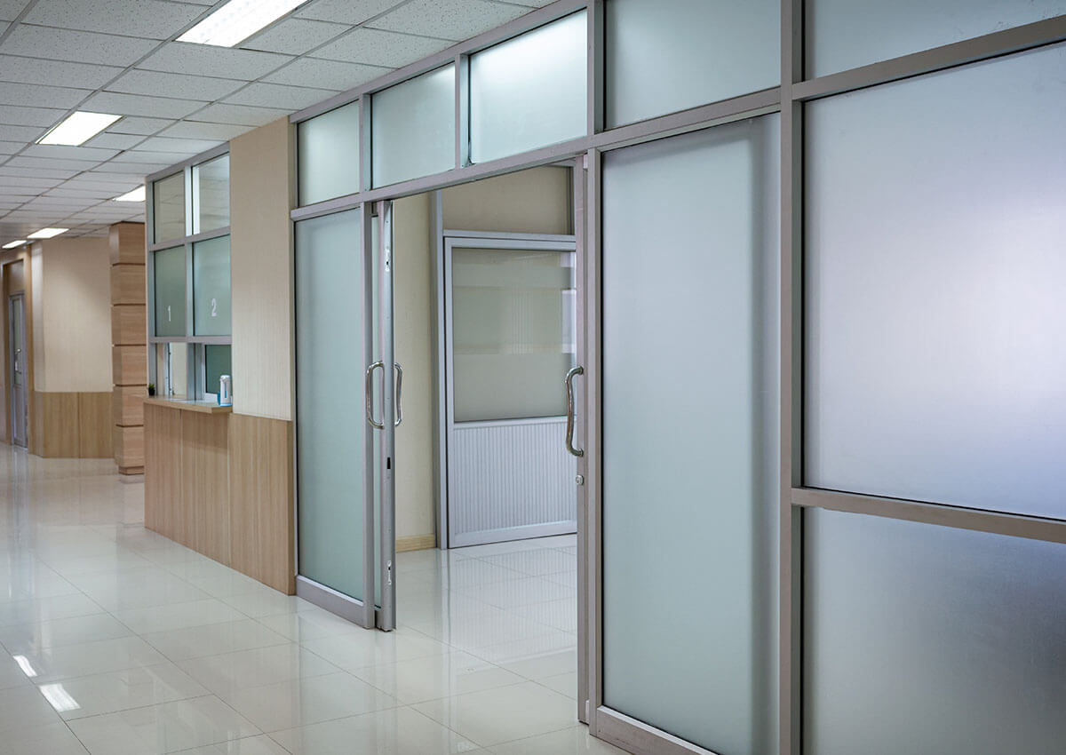 Automatic glass sliding Doors