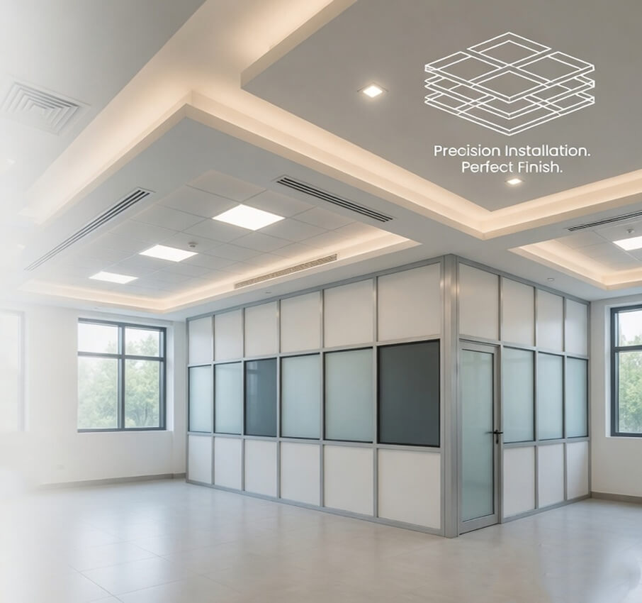 False-Ceiling-&-Light-Partition-Installation-–-ALNADA-2 | Qora Smart Home Solutions access control systems