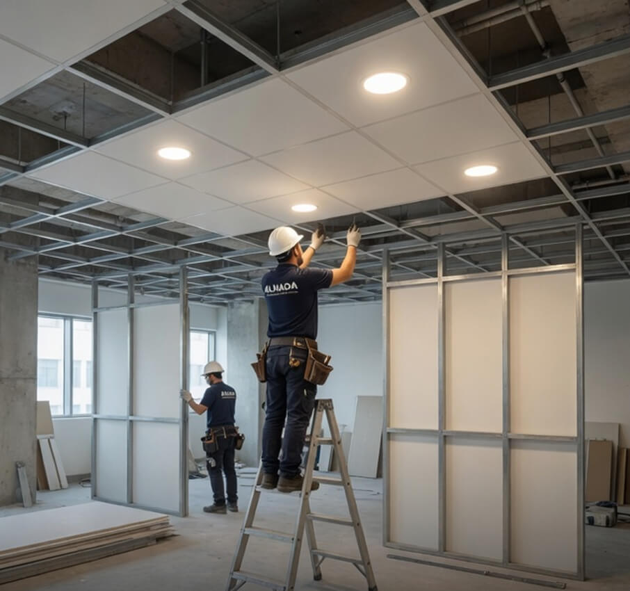 false-ceilings-workQ2 | Qora Smart Home Solutions False Ceiling & Light Partition Installation